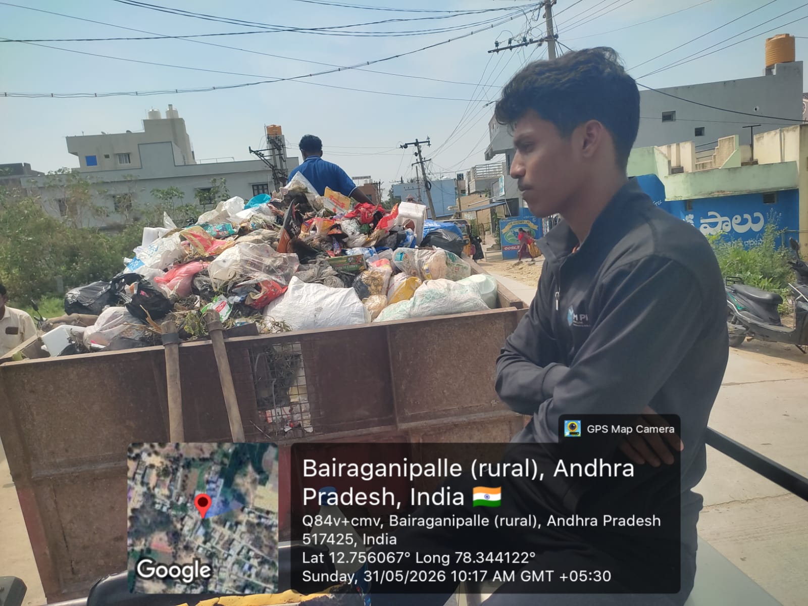 WASTRAQ waste collection vehicle in Kuppam
